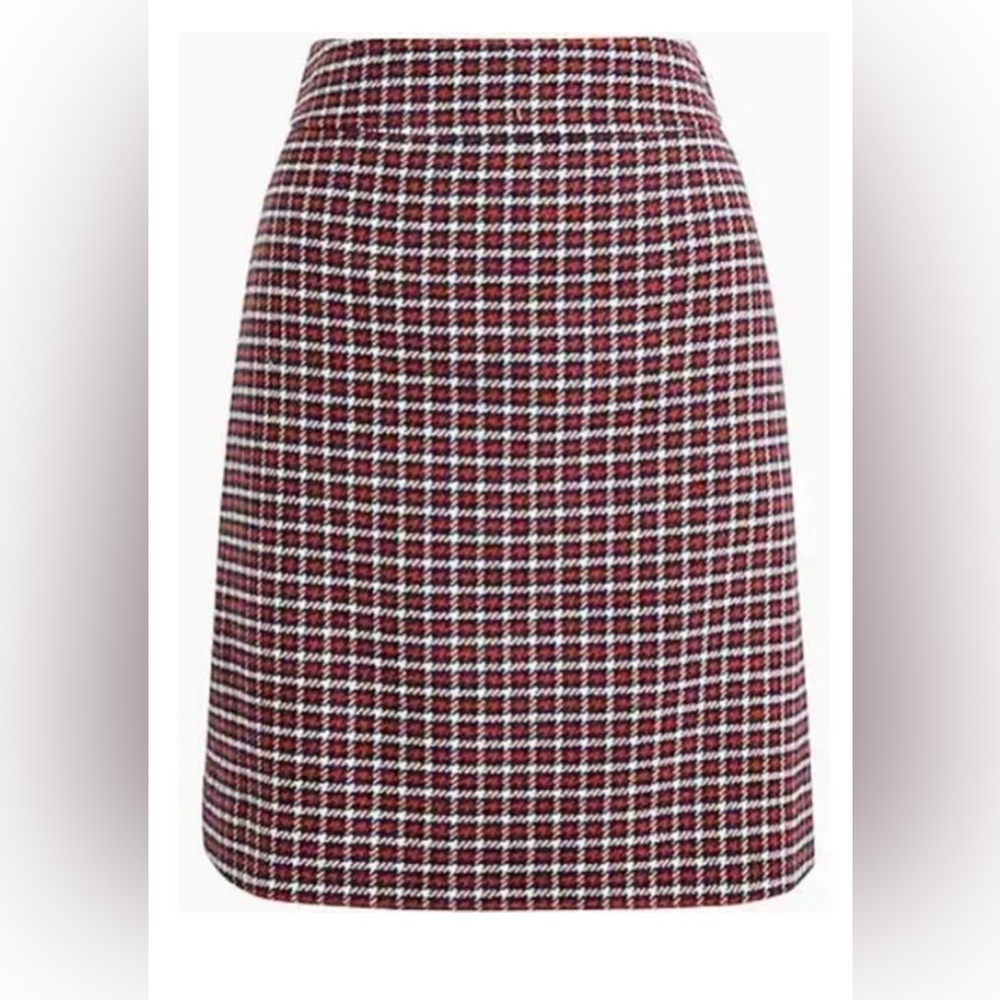 JCrew	Wool Blend A-Line Mini Skirt	Brick/Navy	6